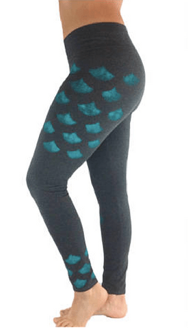 FEOYA 3D Printed Leggins Mermaid Woman's Leggings Fish Scale