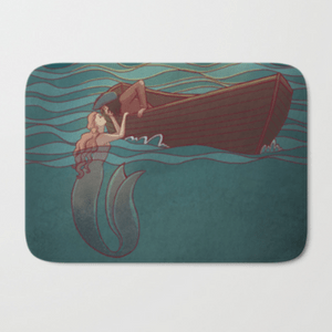 mermaid bath mat