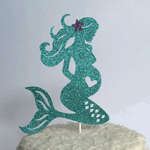  mermaid baby shower cake topper