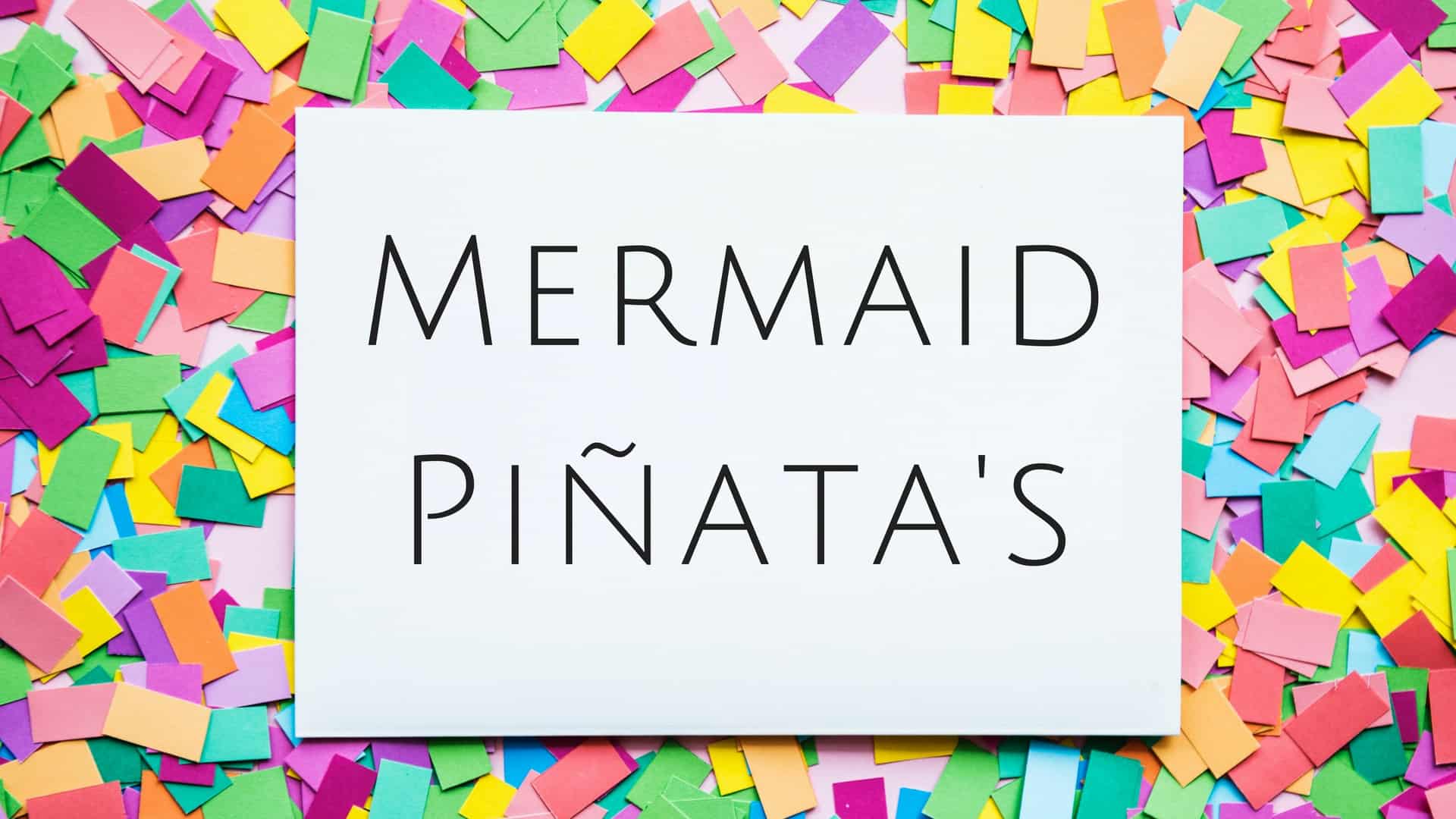 Pull String Fish Pinata for Girls, Ocean and Mermaid Theme