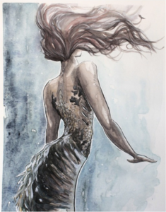 Watercolor Mermaid Paintings