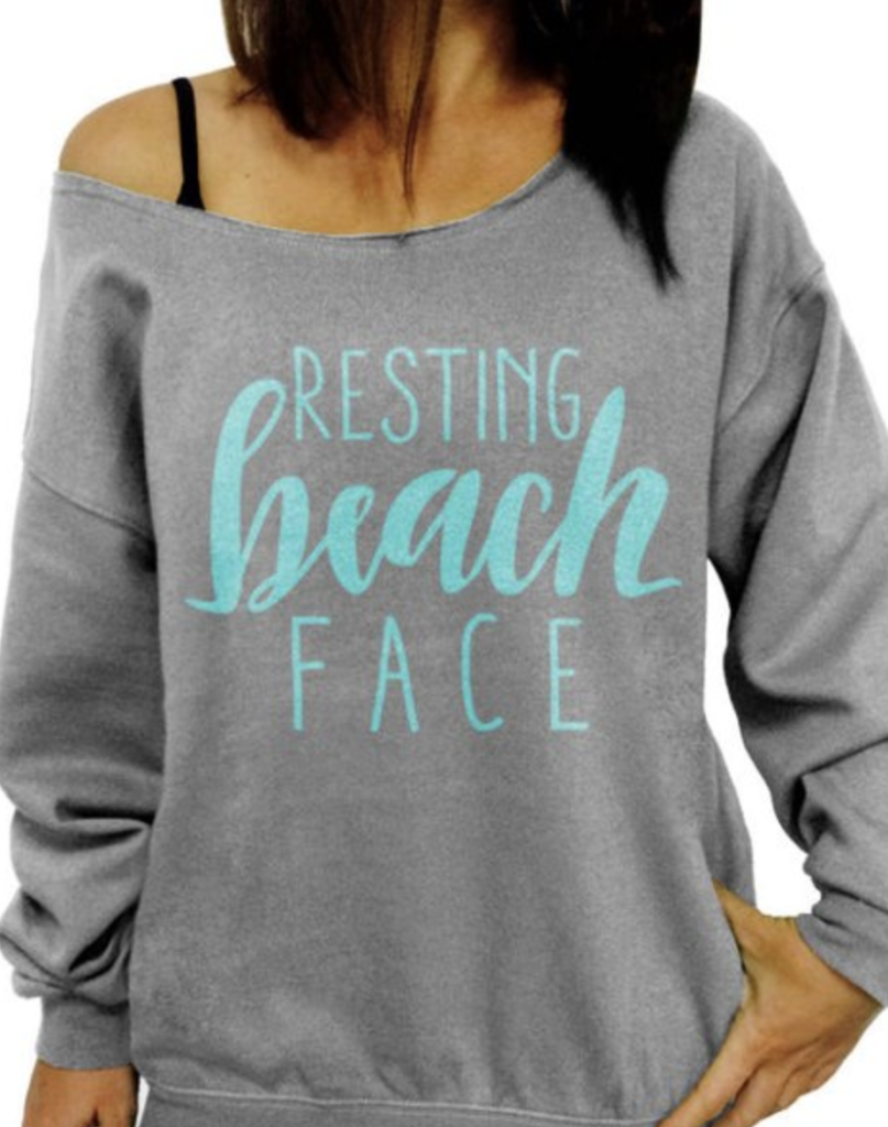 tee Resting Beach face Awesome Trip Summer Vacation Women Sweatshirt 