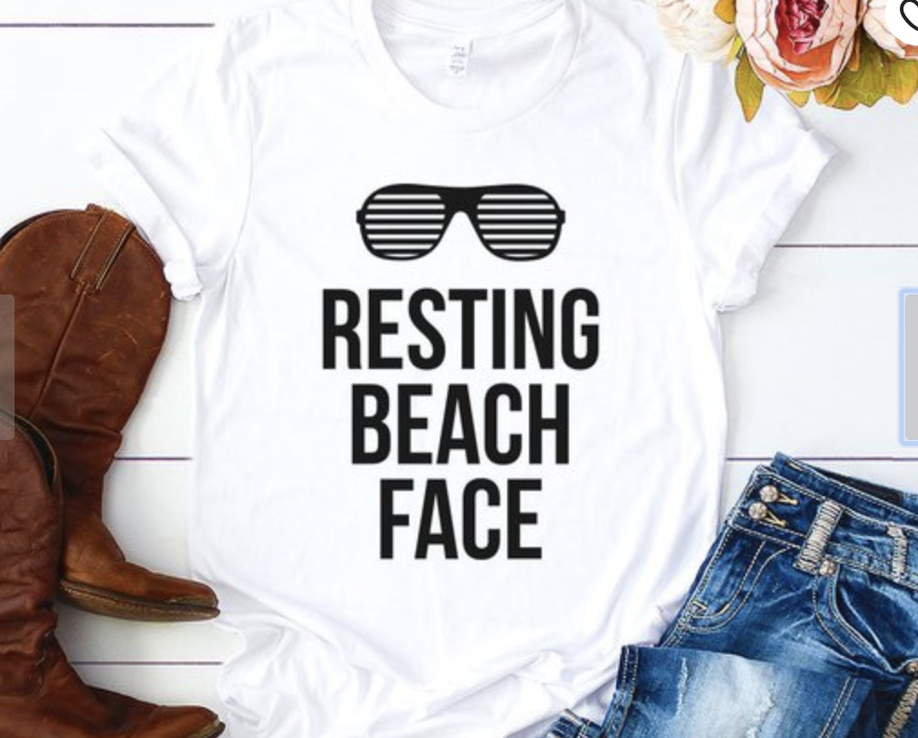 resting beach face